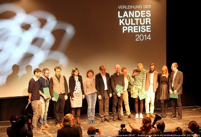 Die Landeskulturpreisträger 2014 mit Kulturlandesrat Christian Buchmann © kultur.steiermark.at/landeskulturpreise /CC BY-SA 3.0 AT) Die Landeskulturpreisträger 2014 mit Kulturlandesrat Christian Buchmann © kultur.steiermark.at/landeskulturpreise /CC BY-SA 3.0 AT)