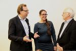 Kulturlandesrat Christian Buchmann mit den beiden Vorsitzenden des neuen Kulturkuratoriums Barbara Binder (Stellvertreterin) und Igo Huber (Vorsitzender)