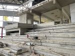 Innensicht Stadthalle Kapfenberg als Baustelle. 