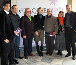 Foto vlnr: Erwin Hauser, Werner Schrempf, Kurt Flecker, Diana Brus, Alexandre Romanés, Delia Romanés, Dieter Hardt-Stremayr 