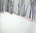 Aus der Serie: Interferenzen, „Zaun“, 110 x 130 cm, Aquarell, Bleistift und Farbstift auf Papier, 2008r