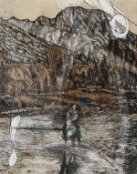 „TAU", 2011, Graphit/Öl/Mollino/Papier, 25 x 20 cm
