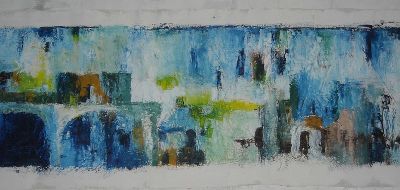 Ponte Solferino. Öl auf Leinwand, 30x110 cm, 2013 