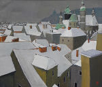 Die Dächer von Graz, 2009, Öl auf LW, 130x150
