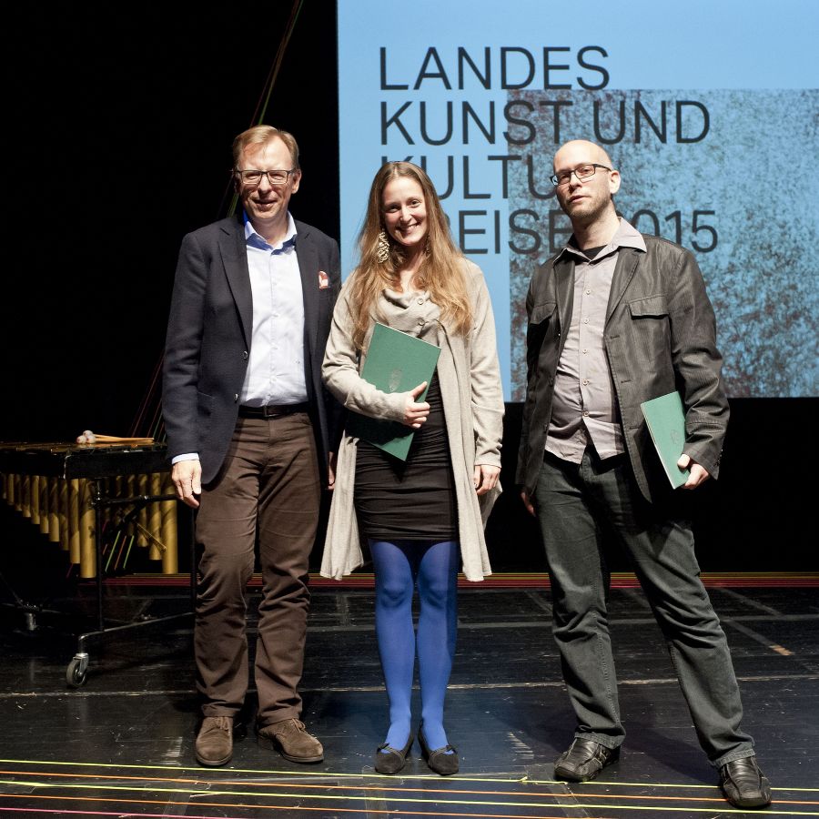 Hanna Rohn u. Hanns Holger Rutz mit LR Christian Buchmann