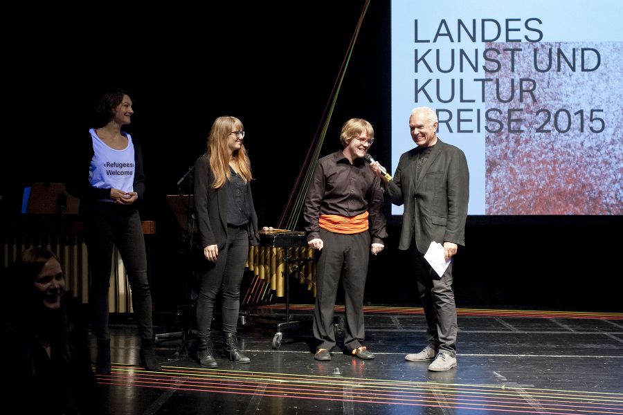 KUNSTRAUM STEIERMARK-Stipendiatinnen und Stipendiaten | Katharina Swoboda, Lisa Horvath u. Patrick Dunst mit Wolfgang Pollanz