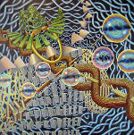 Der Fiddler, , 2013, 80x80cm, Öl/Eitempera auf Leinen © Franz Landl Der Fiddler, , 2013, 80x80cm, Öl/Eitempera auf Leinen