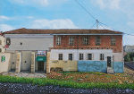 Altes Deutschhaus mit Gruam, 2013, 42,5x30,5cm, Öl/Eitempera auf Sperrholz © Franz Landl Altes Deutschhaus mit Gruam, 2013, 42,5x30,5cm, Öl/Eitempera auf Sperrholz
