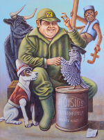 Die Studentendressur (Aloysius), 2009, 60x80cm, Öl/Eitempera auf Leinen © Franz Landl Die Studentendressur (Aloysius), 2009, 60x80cm, Öl/Eitempera auf Leinen