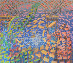 Mary Had a Little Lamb, , 1992, 160x140cm, Acryl auf Leinen © Franz Landl Mary Had a Little Lamb, , 1992, 160x140cm, Acryl auf Leinen
