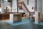 Neugestaltung des Altarraums / Seitenkapelle der Pfarrkirche von Schörfling am Attersee (OÖ), 2016 © Martin Bilinovac Neugestaltung des Altarraums / Seitenkapelle der Pfarrkirche von Schörfling am Attersee (OÖ), 2016