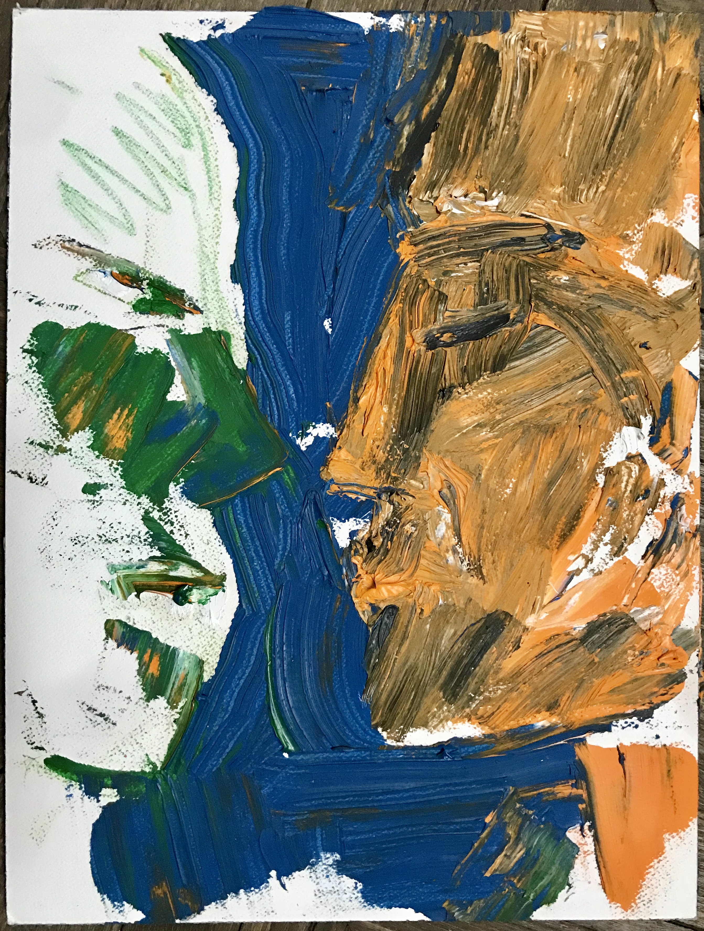 •Disput – Öl/Papier, 29 x 41 cm (2015)