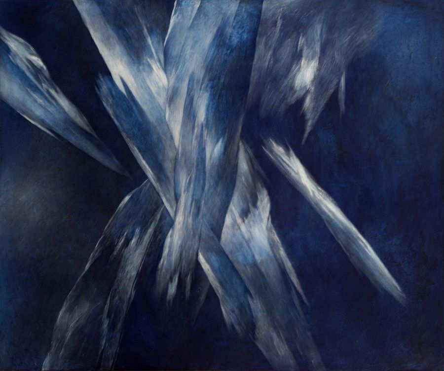 HIMMEL 9, 125 x 150 cm, Öl auf Molino, April 2001