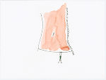 "Ich bin aus dem Nabel gefallen", Zeichnung, 24 x 18 cm, Pigment-Liner/Aquarellfarben auf Papier 
