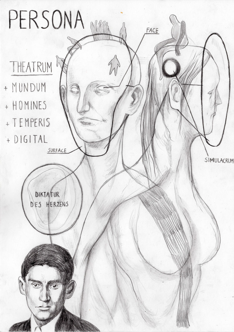 Persona, Zeichnung aus der Reihe „Body Works", 2019.
