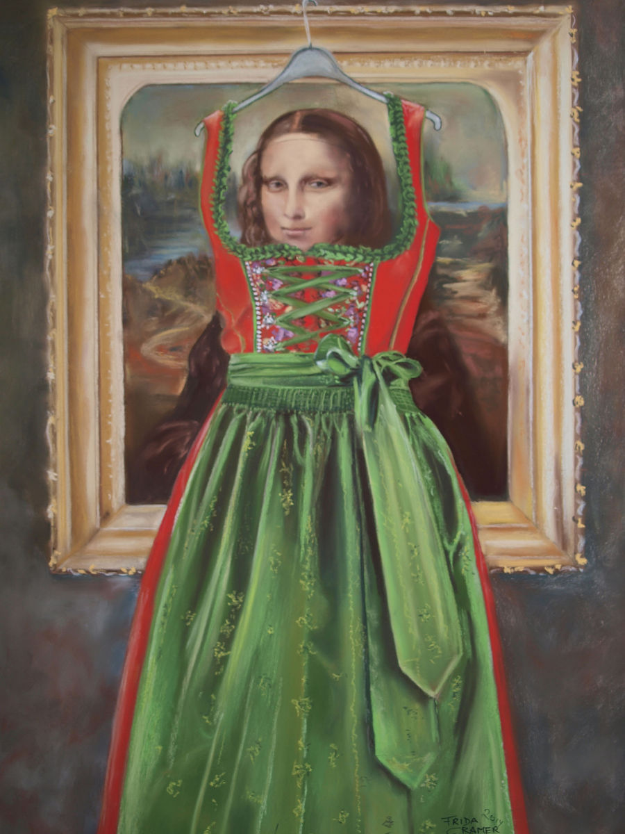 Mona Lisa hinterm Dirndlkleid.