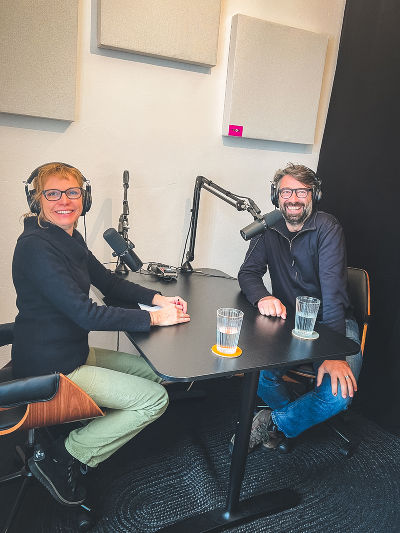 Wilfried Zelinka bei der KUNSTFUNKEN-Aufnahme im DAS POD.