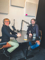 Wilfried Zelinka bei der KUNSTFUNKEN-Aufnahme im DAS POD. © Kristina Stegisch