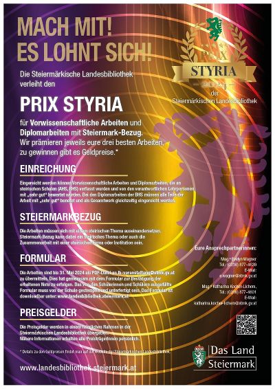 Mach mit beim Prix Styria. Jetzt bis 31.5.2024 einreichen!