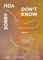 Einladungskarte zur Vernissage "sorry we don't know"