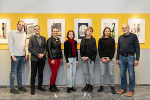 Kunstschaffende (v.l.n.r.) Sebastian Liebich, Dominik Knechtl, Viktoria Pieber, Antonia Friedl, Martina Raffler, Denise Hüttenbrenner, Franz Jäger © Land Stmk./Binder