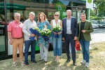 GF Peter Gspaltl, Bgm. Karl Lautner, LR Claudia Holzer, Bgm. Urška Mauko Tuš, GF Werner Hecking, LAbg. Michael Wagner (v.l.) © Schleich
